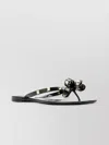 Valentino Garavani Mini Bow Sandals With Platinum-finish Studs In Black
