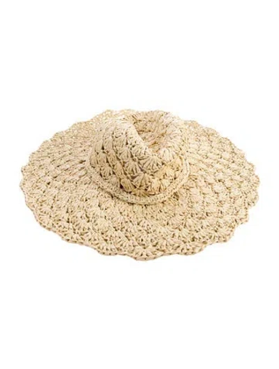 Pre-owned Valentino Garavani Sun Hat W/tags In Neutral