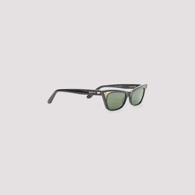 Valentino Cat-eye Squared Acetate Sunglasses In Gray