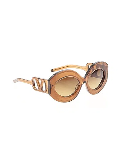 Pre-owned Valentino Sunglasses In Tan