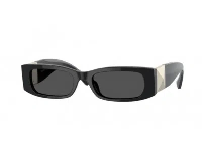Pre-owned Valentino Garavani Valentino Sunglasses Va4105 500187 Black Grey Woman In Gray