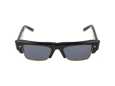 Valentino Sunglasses  Vls-164a-52_xi Blk - Gld 52/19/145 In Black