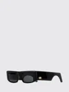 Valentino Black Rectangular Sunglasses In Pattern
