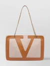 Valentino Garavani Garavani Viva Superstar Medium Canvas Shopping Bag Woman Natural/spice Uni