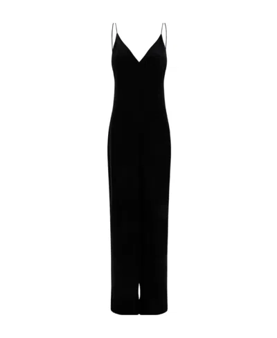 Valentino Suspender Dress In Black