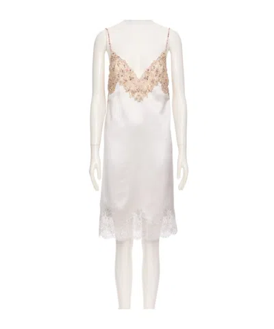 Valentino Suspender Dress In White