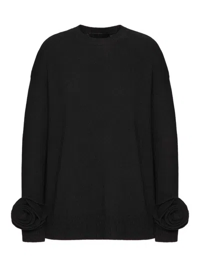 VALENTINO SUÉTER CUELLO REDONDO - NEGRO