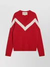 Valentino Garavani Intarsia Wool Jumper In Red