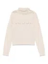 Valentino Open-knit Sweater In Púrpura