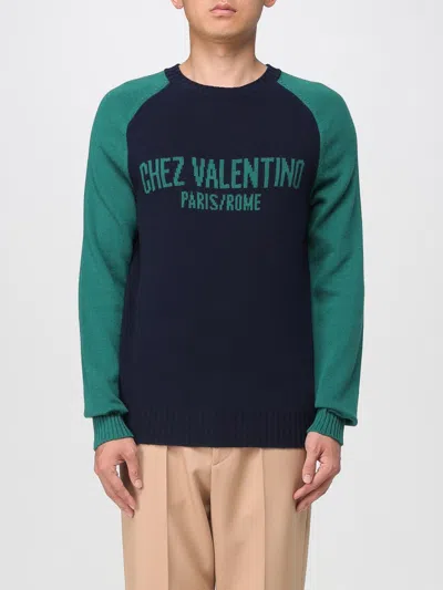VALENTINO SWEATER VALENTINO MEN COLOR BLUE,H14482009