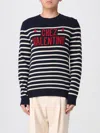 Valentino Garavani Crewneck Sweater With Bold Jacquard Motif In Black