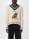 Valentino Butter-coloured Sweater With Le Chien De La Maison Embroidery In Nude