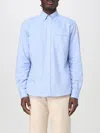 Valentino Garavani Vlogo Signature Cotton Shirt In Gnawed Blue