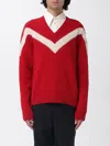 Valentino Garavani Intarsia Wool Jumper In Red