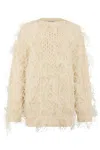 Valentino Sweater With Crew Neck In Virgin Wool In Yellow