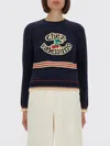 Valentino Garavani Cotton Crew-neck Sweater In Blue