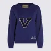 Valentino Garavani Sweatshirt With V And Le Chat De La Maison In Blue