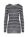 Valentino Striped Intarsia-knit Jumper In Blue