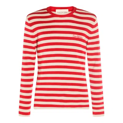 Valentino Sweaters Butter-red In Multi