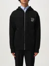 Valentino Garavani Brushed Cotton Hoodie With Vg Patch In Black