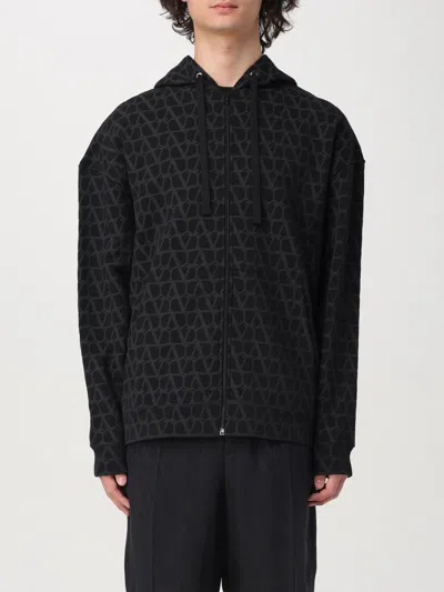 Valentino Toile Iconographe Zip-up Hoodie In Black