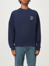 Valentino Cotton Sweatshirt With Vg Patch In Blue
