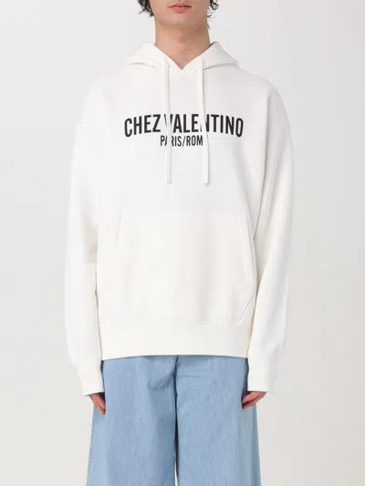 Valentino Chez-print Hoodie In White