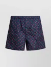 Valentino Swim Short "cherryfic" All-over Print In Blue