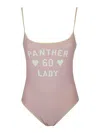 Valentino Printed Lycra One-piece Swimsuit Woman Pink S In Pink