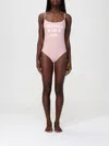 Valentino Printed Lycra One-piece Swimsuit Woman Pink S In Pink