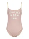 Valentino Printed Lycra One-piece Swimsuit Woman Pink S In Brown