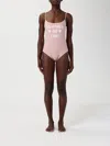 Valentino Printed Lycra One-piece Swimsuit Woman Pink S In Multi