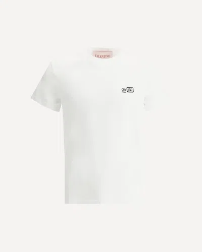 Valentino Vlogo Patch T-shirt With In White