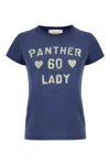 Valentino Crew Neck Graphic Print Short Sleeves Top In Blue