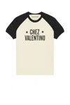 Valentino Sleeve Contrast Graphic Print Crew Neck