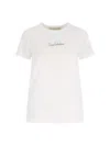 Valentino Cotton Crew Neck T-shirt With Short Sleeves In White