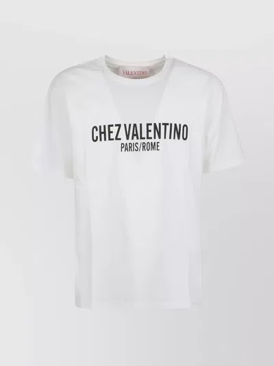 Valentino T-shirt At  Cotton Jersey In White