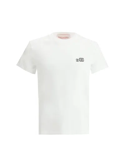 Valentino Vlogo Patch T-shirt With In White