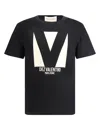 Valentino Crew Neck Short Sleeves T-shirts In Black