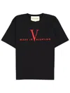 Valentino Crew Neck Short Sleeve T-shirt Design In Black