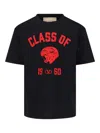Valentino Garavani Cotton T-shirt With Panther Print In Black
