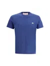 Valentino Vlogo Patch Crewneck T-shirt In Blu