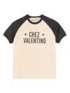 Valentino Sleeve Contrast Graphic Print Crew Neck
