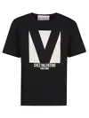 Valentino Chez Logo Print T-shirt In No Nero