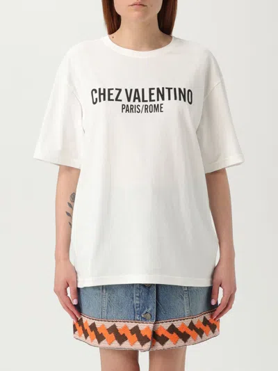 VALENTINO T-SHIRT VALENTINO WOMAN COLOR IVORY,G50598044