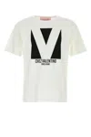 Valentino Mens Avorio Logo-print Crew-neck Cotton-jersey T-shirt