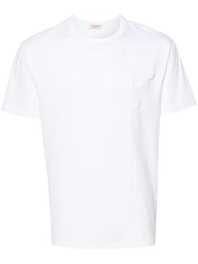 Valentino T-shirt Con Applicazione In White