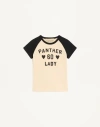 Valentino T-shirt En Coton À Imprimé Chez  Femme Bouleau/noir Xl