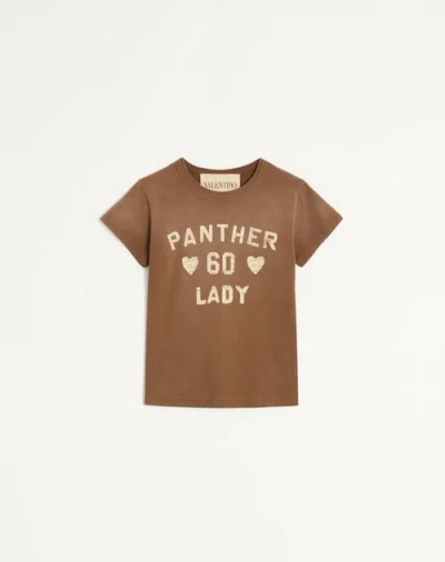 Valentino T-shirt En Coton Femme Noisette Xs