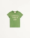 Valentino Panther Lady T-shirt In Laurier/bouleau
